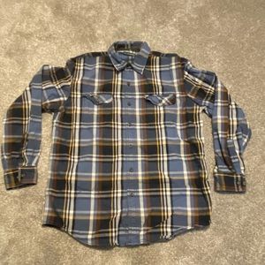 G.H. Bass & Co. Blue Plaid Button-Up Size L